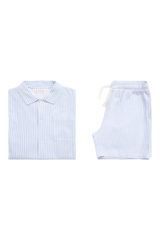 Pyjama court rayures - Bleu