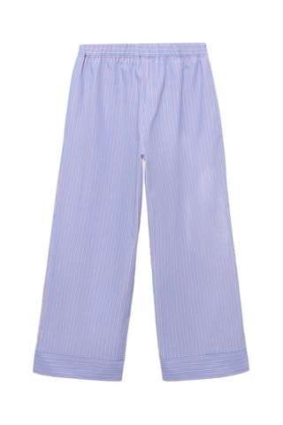 Pantalon coton à rayures - Bleu