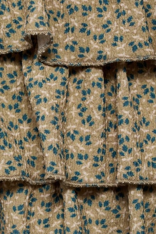Jupe évasée à fleurs - Vert