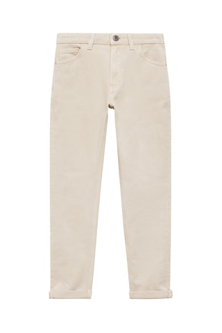 Jean droit coton - Beige - Beige