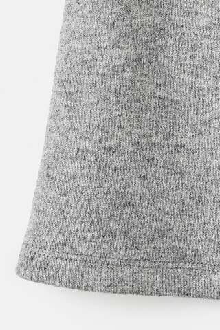 Jupe évasée en maille - Gris