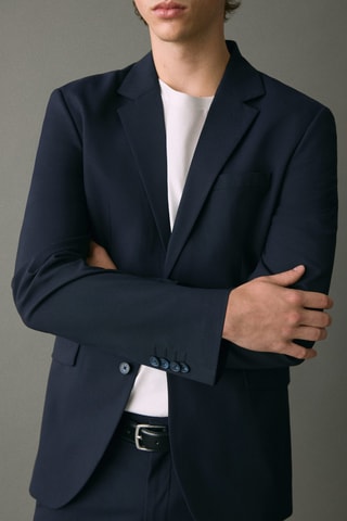 Veste costume droite - Bleu marine