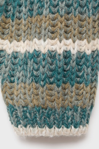Pull-over en maille à rayures - Vert