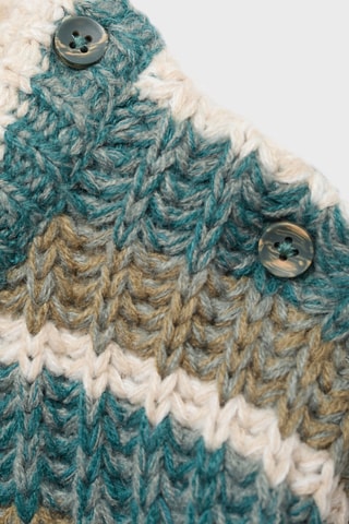 Pull-over en maille à rayures - Vert