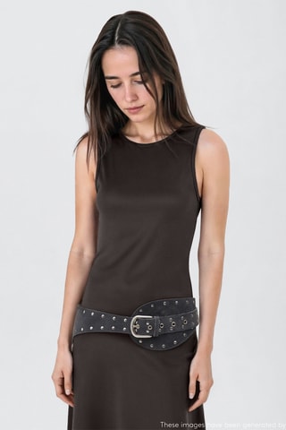 Robe longue en maille - Gris