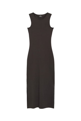 Robe longue en maille - Gris