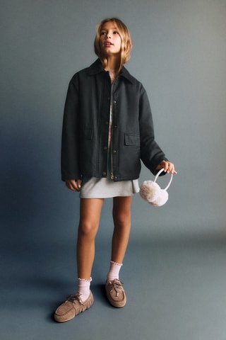 Parka effet ciré - Bleu