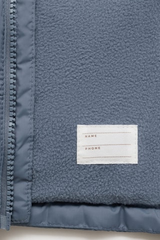 Manteau capuche doublure matelassée - Bleu