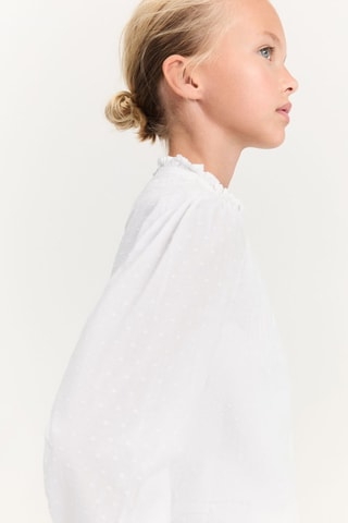 Blouse coton broderies - Blanc - Blanc