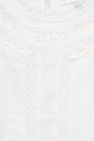 Blouse coton broderies - Blanc - Blanc