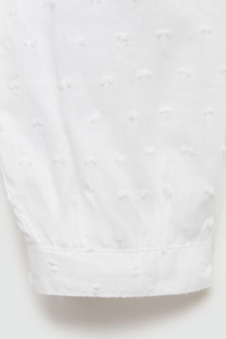 Blouse coton broderies - Blanc - Blanc