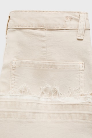 Jean style jupe-culotte poches - Beige