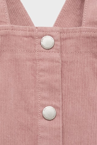 Robe chasuble velours côtelé poches - Rose