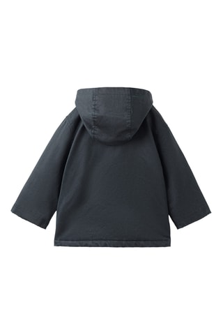 Parka effet ciré capuche - Bleu marine