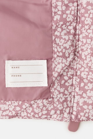 Anorak à capuche motif floral - Rose