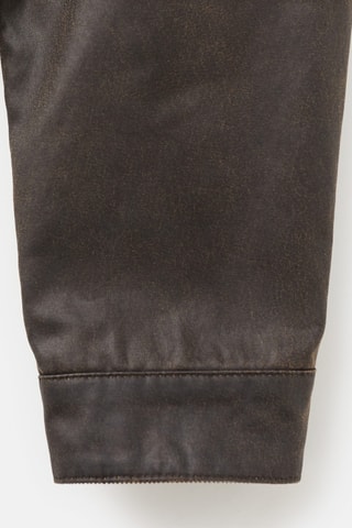 Veste biker en similicuir - Marron