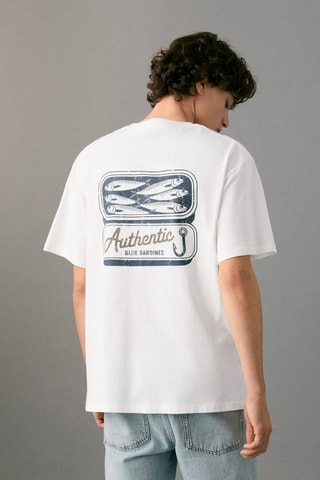 T-shirt en coton imprimé - Blanc