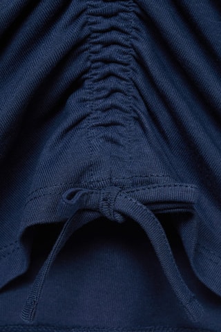 T-shirt froncé coton - Bleu marine
