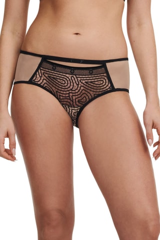 Shorty Vibrate - Noir et beige clair - Chantelle X