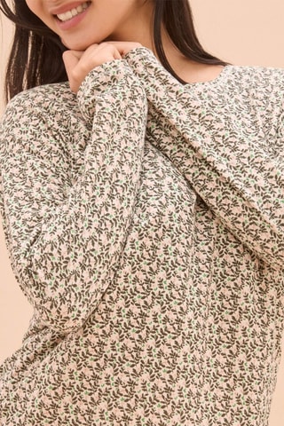 T-shirt de pyjama Fougere - Ecru et kaki