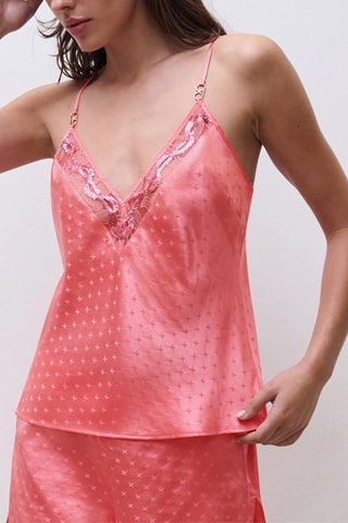 Caraco de pyjama en soie Xtravagan - Corail - Chantelle X