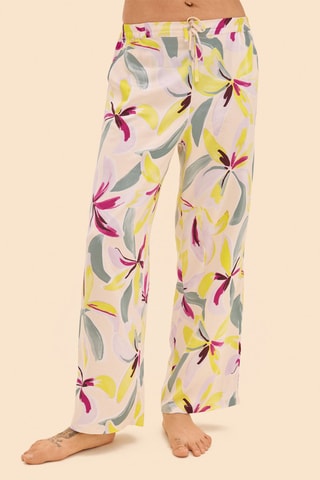 Pantalon de pyjama Iris - Ecru et jaune