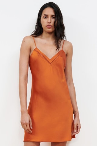 Nuisette en soie Nightshad - Orange - Chantelle