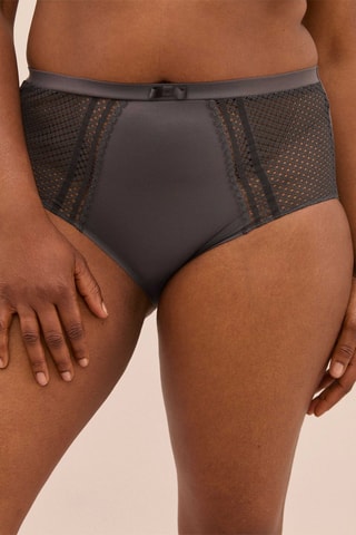 Culotte taille haute Rosalie - Gris foncé