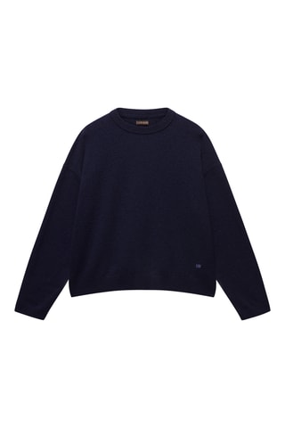 Pull en laine - D-Mis C W - Bleu marine