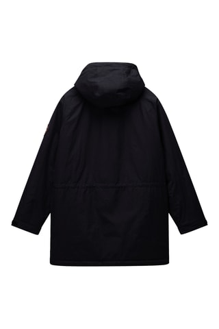 Parka en laine à capuche - A-Diries - Noir