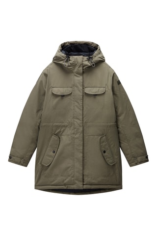 Parka en laine à capuche - A-Cibiana W - Kaki