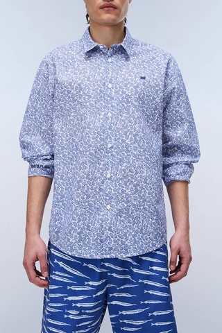 Chemise relaxed - G-Elior Ls Aop - Ciel