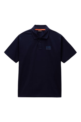 Polo loose - E-Elevated Logo Ss - Bleu marine