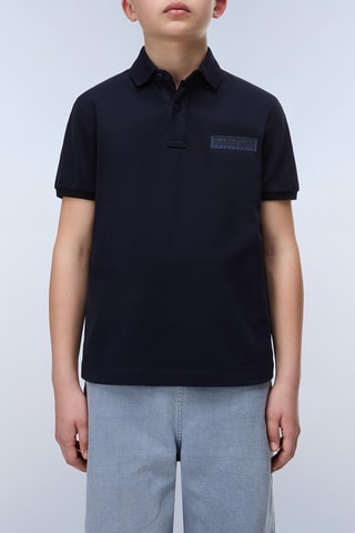 Polo - K E-New Box Logo Ss - Bleu marine