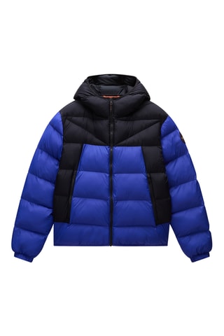 Doudoune à capuche - A-Molveno Hood - Bleu roi et noir