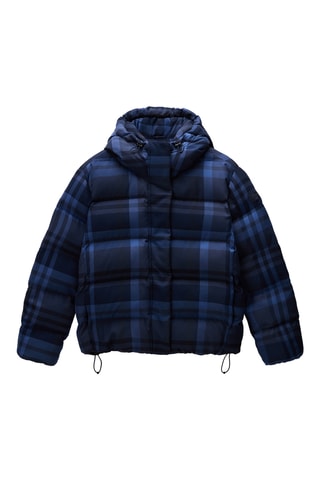 Doudoune à capuche - A-Glane W Check - Bleu