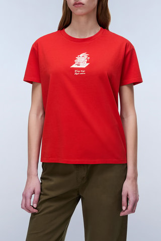 T-shirt relaxed - S-Antimony Ss W - Rouge