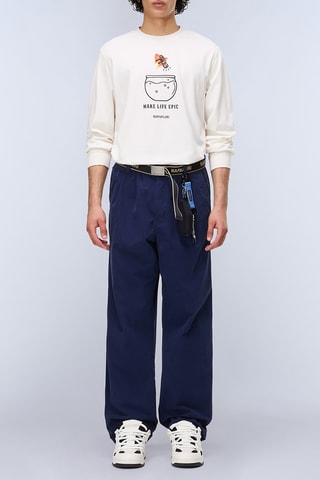 T-shirt relaxed - S-Sol Ls - Blanc