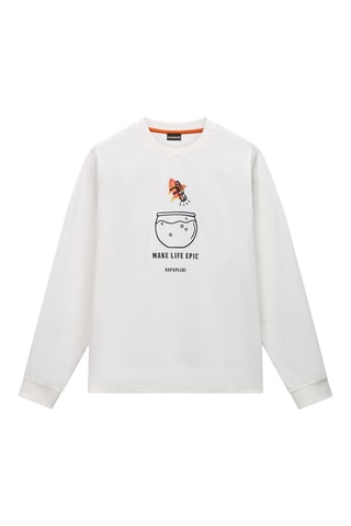 T-shirt relaxed - S-Sol Ls - Blanc