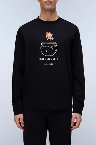 T-shirt relaxed - S-Sol Ls - Noir