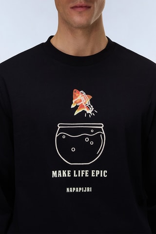 T-shirt relaxed - S-Sol Ls - Noir