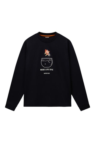 T-shirt relaxed - S-Sol Ls - Noir