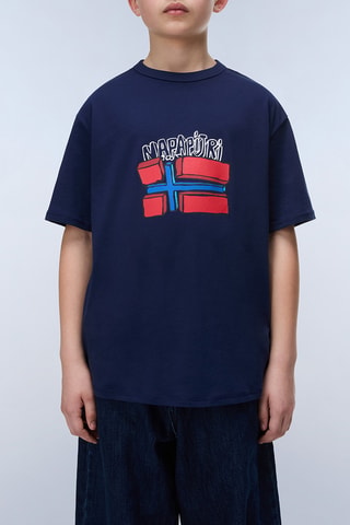 T-shirt loose - K S-Albedo Ss - Bleu marine
