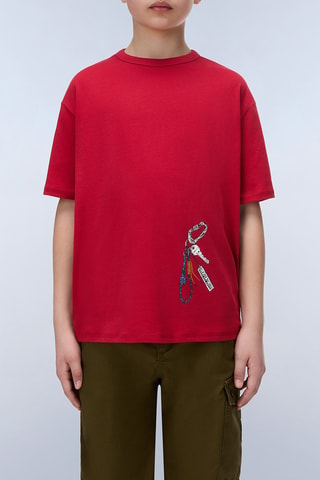 T-shirt loose - K S-Albedo Ss - Rouge