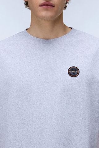 T-shirt relaxed - S-Badge Ss 1 - Gris clair chiné