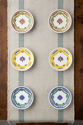 6 Porseleinen Platte Dessertborden - 20 x 20 x 2 cm