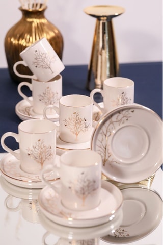 Porseleinen Koffieservies - 6 Personen