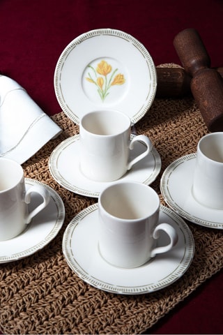 Porseleinen Koffieservies - 6 Personen