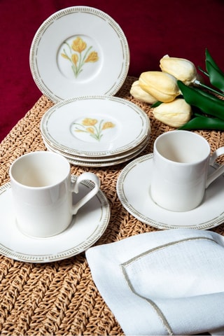 Porseleinen Koffieservies - 6 Personen