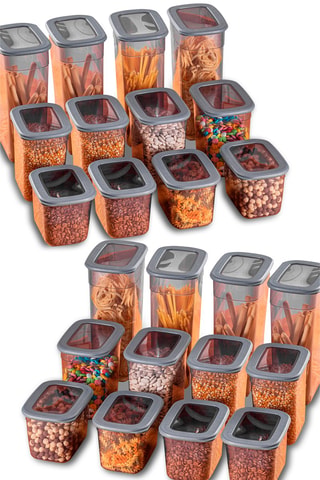 24 BPA-vrije Bewaarbakjes 1,3/2/3,2 l